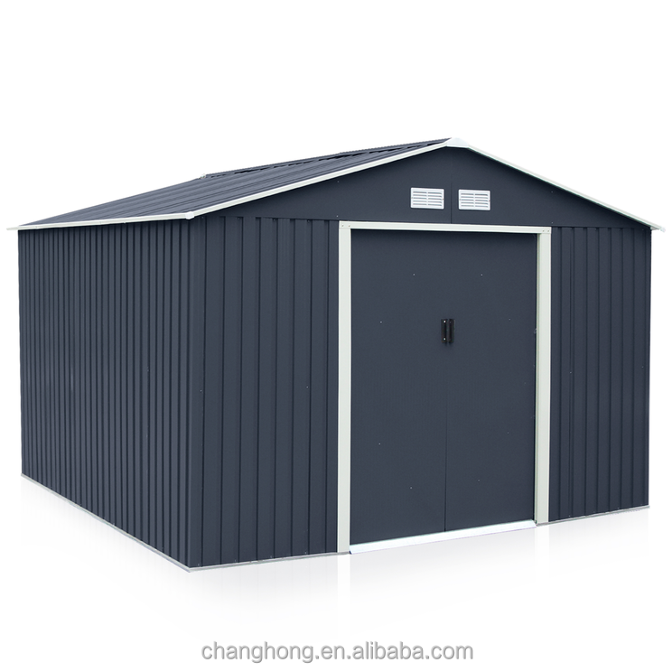 8x10ft крем оцинкованный стальной лист металлический садовый сарай