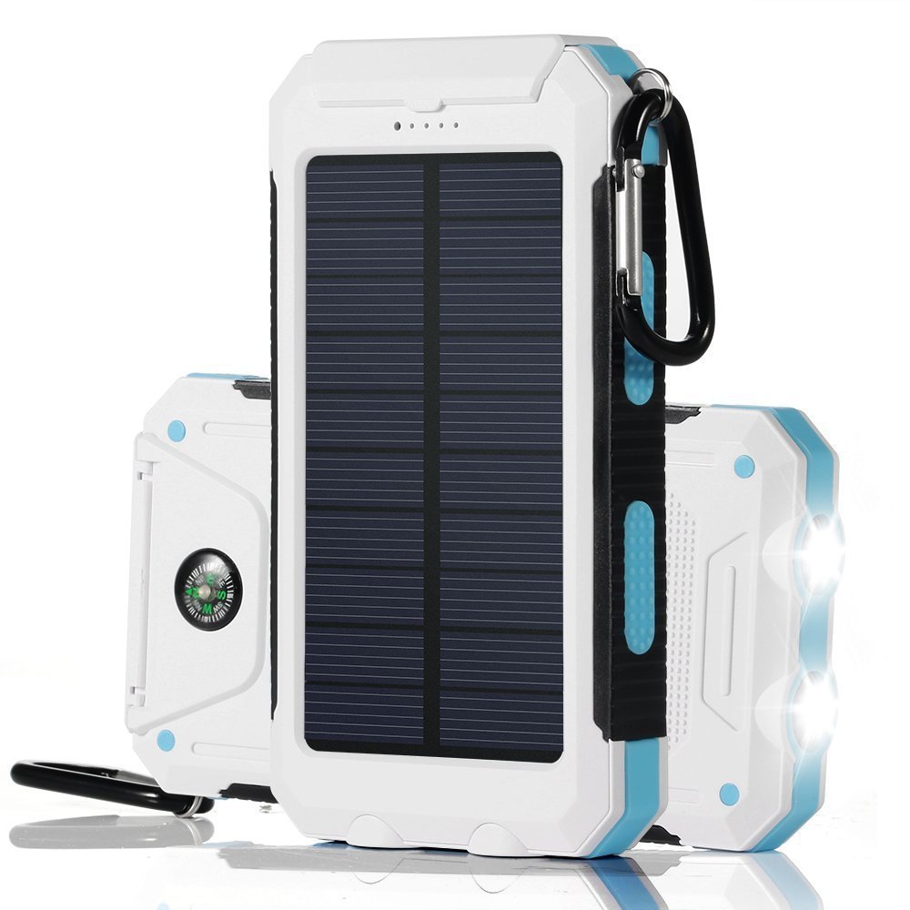 Портативное зарядное устройство PowerGreen на солнечной батарее, 10000 мАч