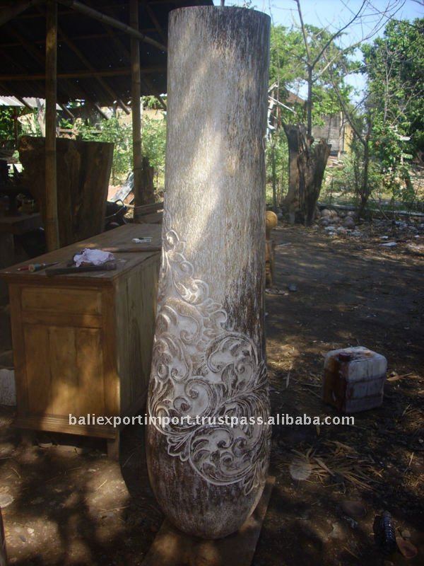 Carved Palm Pots