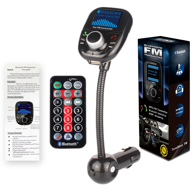 FM-трансмиттер автомобильный с поддержкой TF-карты, USB, 5 В, 1,8 А