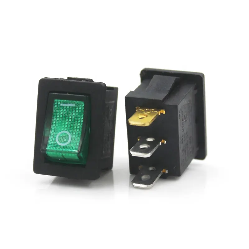 KCD1 - 101N green light Mini Rocker Switch With Light Indicator