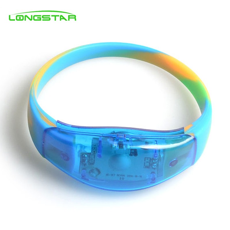 Glow Bracelets Luminous Sound Activated Flashlight Bracelet With Flashing LED