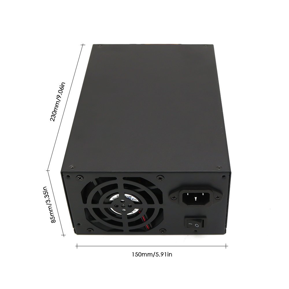 Новый 1600 Вт 1800 Вт модульный источник питания для 6 GPU Eth Rig Ethereum Bitcoin Miner Machine 90plus GOLD