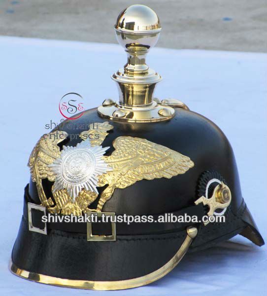 Носимый немецкий кожаный шлем, немецкий шлем Pickelhaube