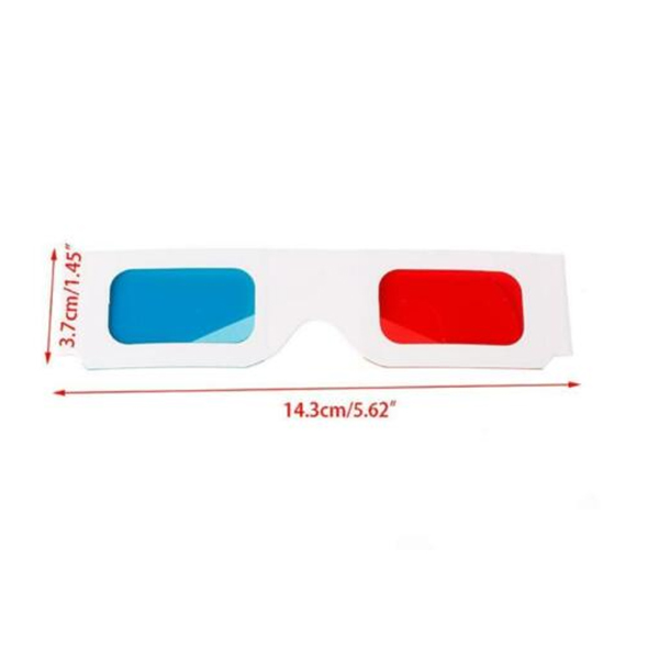 3D бумажные анаглиф очки 3-D фильм белая бумага Веселые рамки для детской вечеринки в честь Дня рождения, подарок Favors