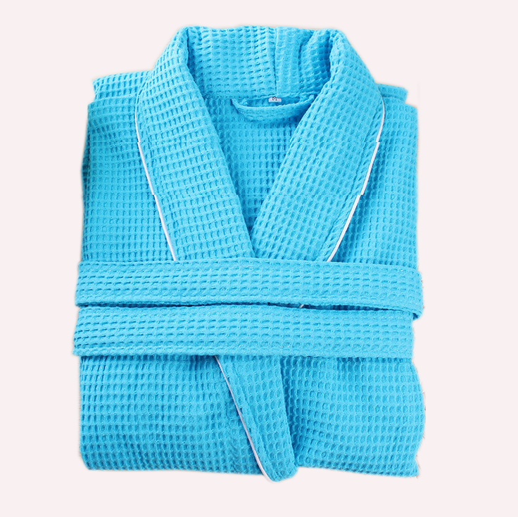 Waffle spa bath robe kimono waffle weave bath robe waffle bathrobe
