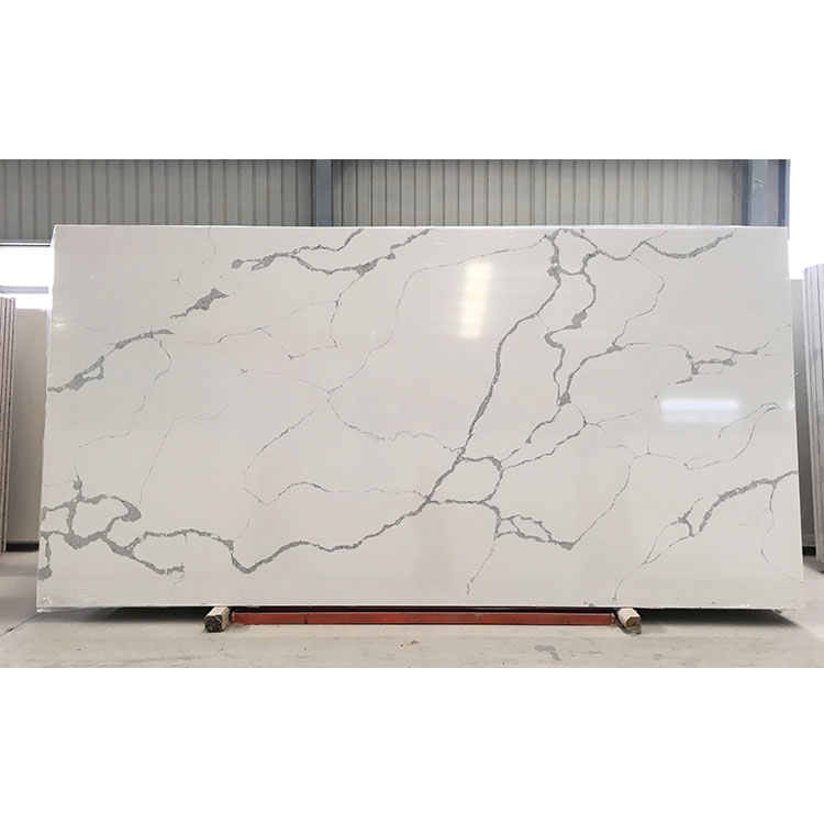 Most Competitive bathroom brick white quartz stone slab calacutta
