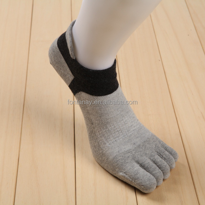 Business Sports Adults Cotton Foot Ankle Five Fingers Mens Dress Socks