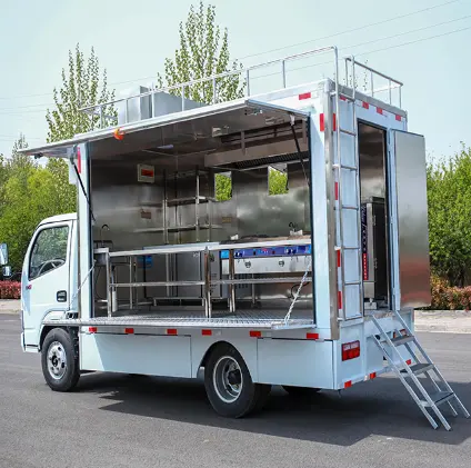 DongFeng 4 wheels used food vending trucks mobile for sale