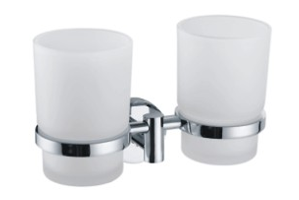 OEM FOR KOHLER/MOEN MANUFACTURER STAINLESS STEEL AND ZINC ALLOY CHROME FINISH DURABLE DOUBLE TUMBLER HOLDER