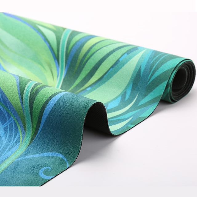 Professional eco custom printed mat for yoga - friendly print anti-slip digital natural rubber mats