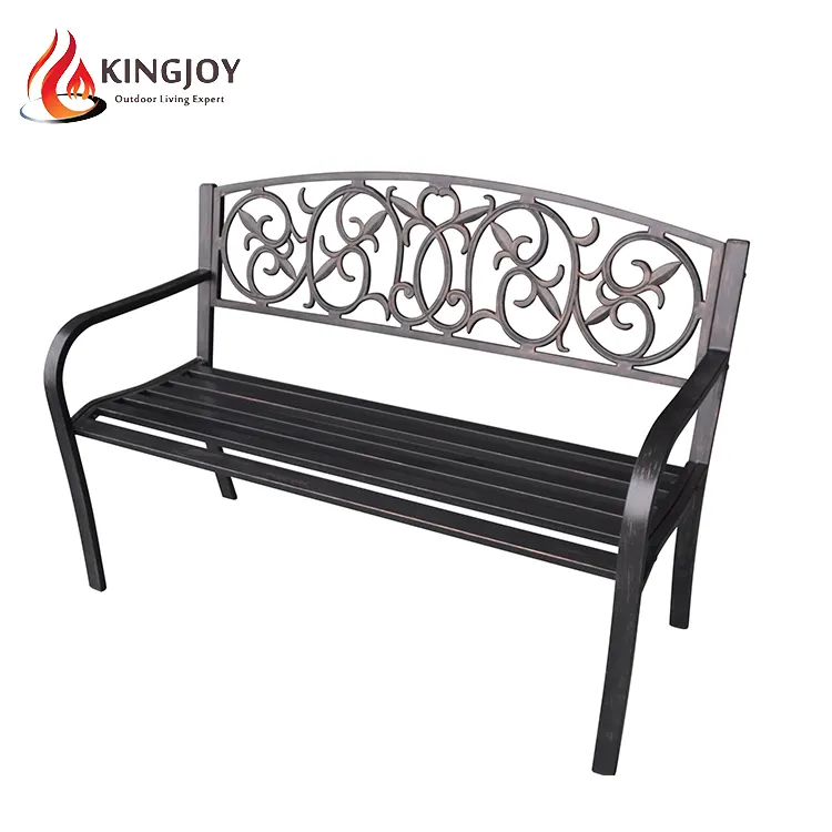 KINGJOY good quality cast iron/steel park bench