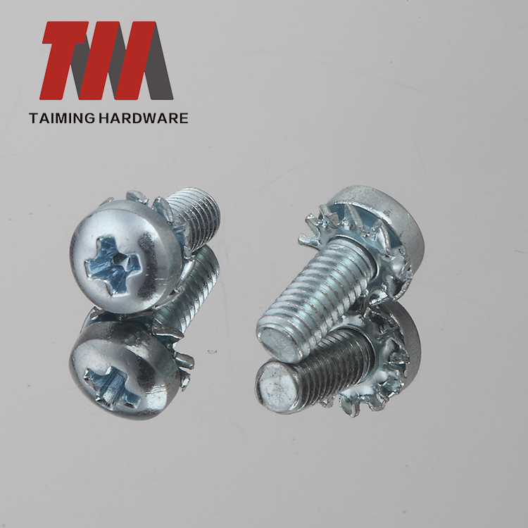 Taiming M3.5 x 8 пользовательский Pozi слот phillips комбинированный стальной винт с квадратной шайбой