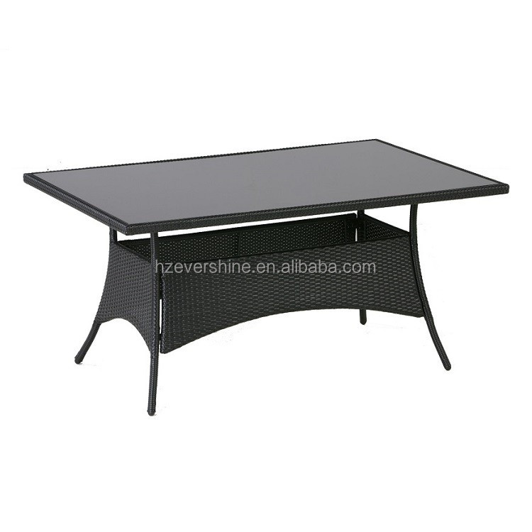 Professional Supply Rattan Garden Rectangle Dining Tables