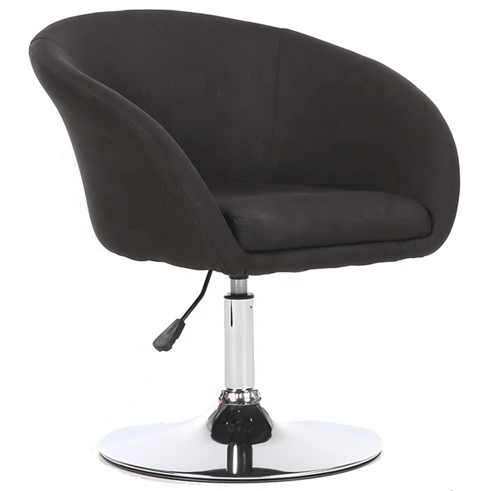 Black Fabric Design Swivel Stool Bar Chair