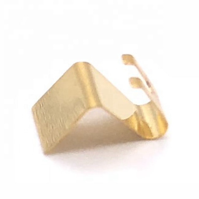 Push Button Contact Spring Loaded Clip Stamping Precision Copper Brass V Shaped Metal Flat Leaf Spring Steel Clip Shrapnel Clip