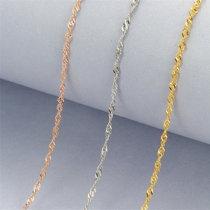 3 цвета цепочкой Модные 925 silverJewelry ожерелье-цепочка из серебра, 18k, позолота,