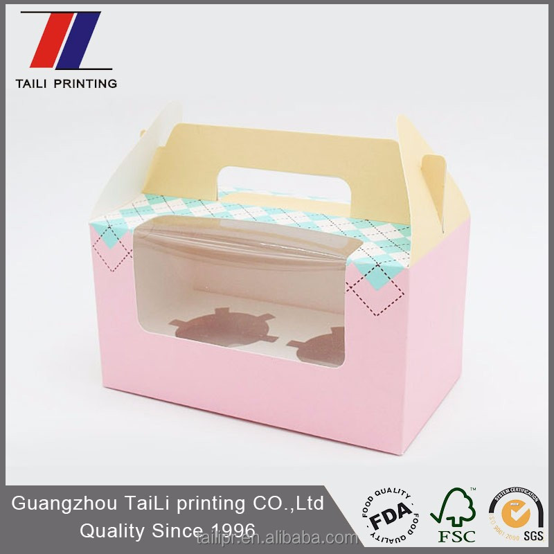 Индивидуальные Биоразлагаемых Золотые Цветы Cake Box