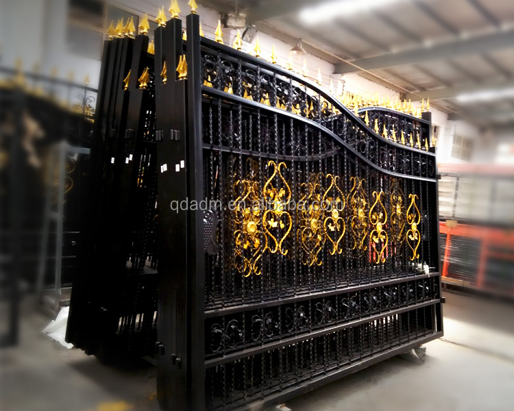 Оптовая Продажа Новый дизайн Роскошные Порошковые кованые железные ворота