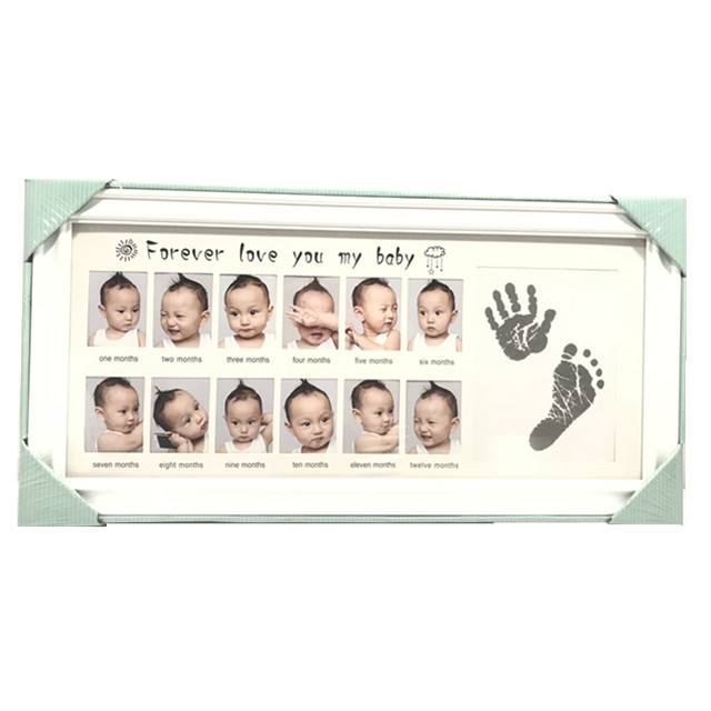 Высокое качество, мой первый год, ребенок, белая фоторамка с inkpad / 12 месяцев, детская фоторамка