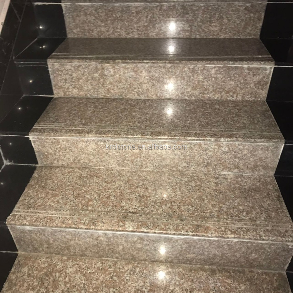G664 Pink Granite Stairs Steps Granite Risers