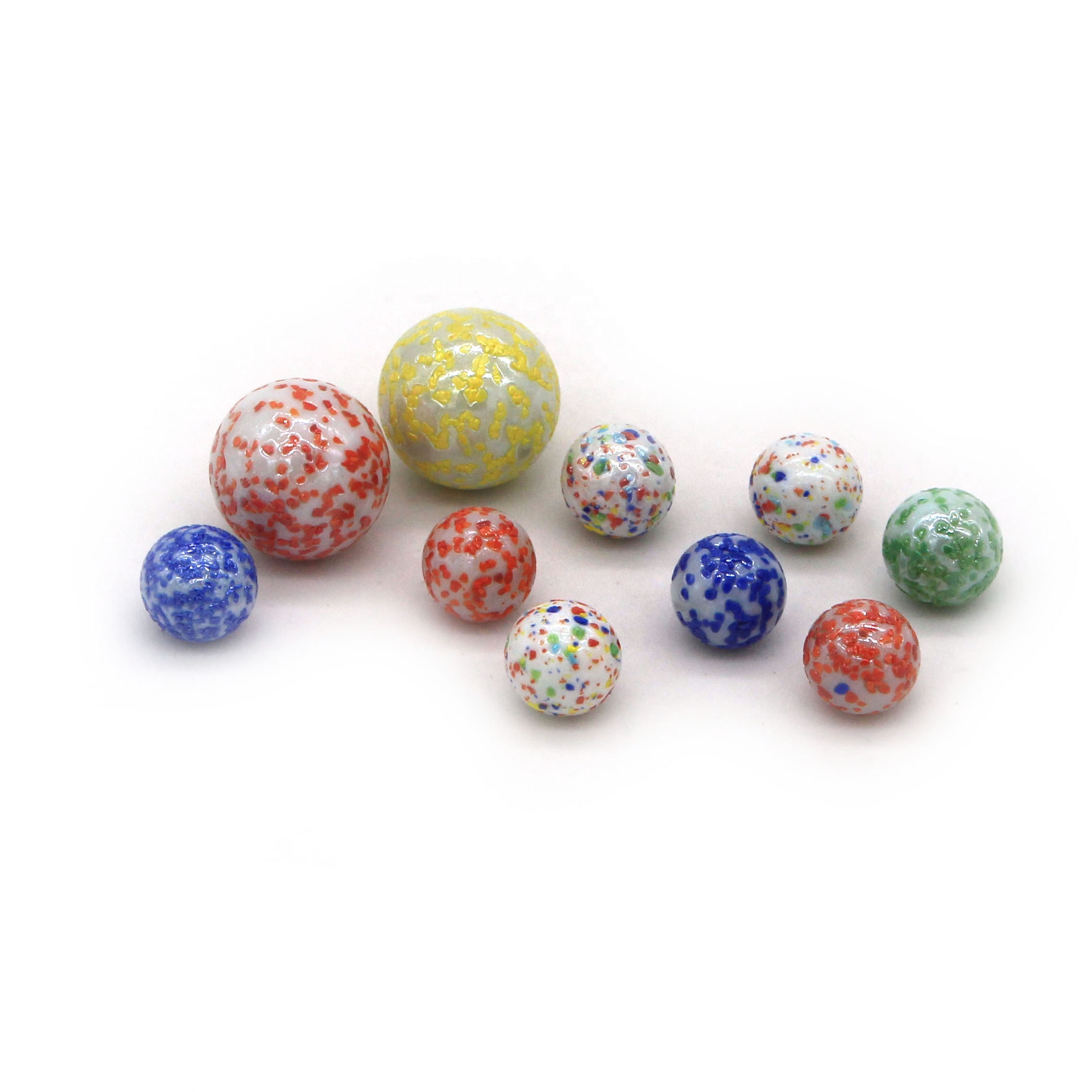 Красивые R16mm-R20mm белые керамические крапинчатые стеклянные шарики