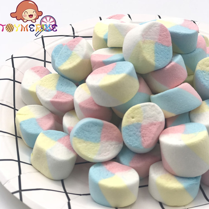 Circle Four Colors Fruity Marshmallow Soft Candy