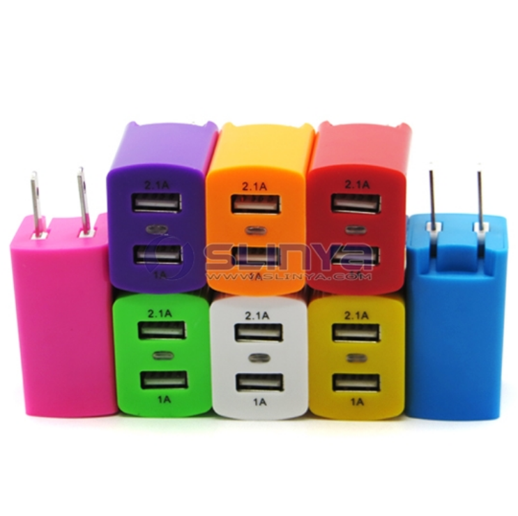 Настенное зарядное устройство с двумя USB-портами, 5 В, 3 А