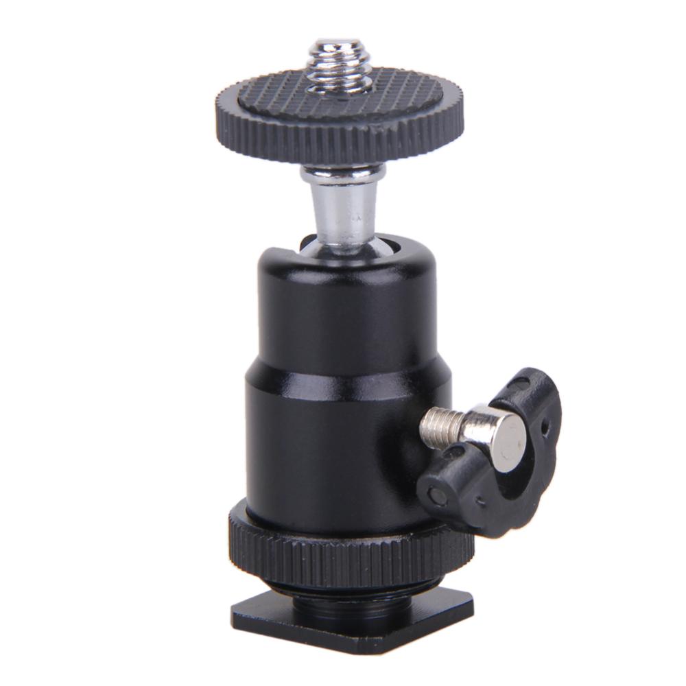 360 degree Mini Tripod Ball Head Flash Bracket Holder Mount 1/4 Hot Shoe Adapter Ball Head with Lock For camera