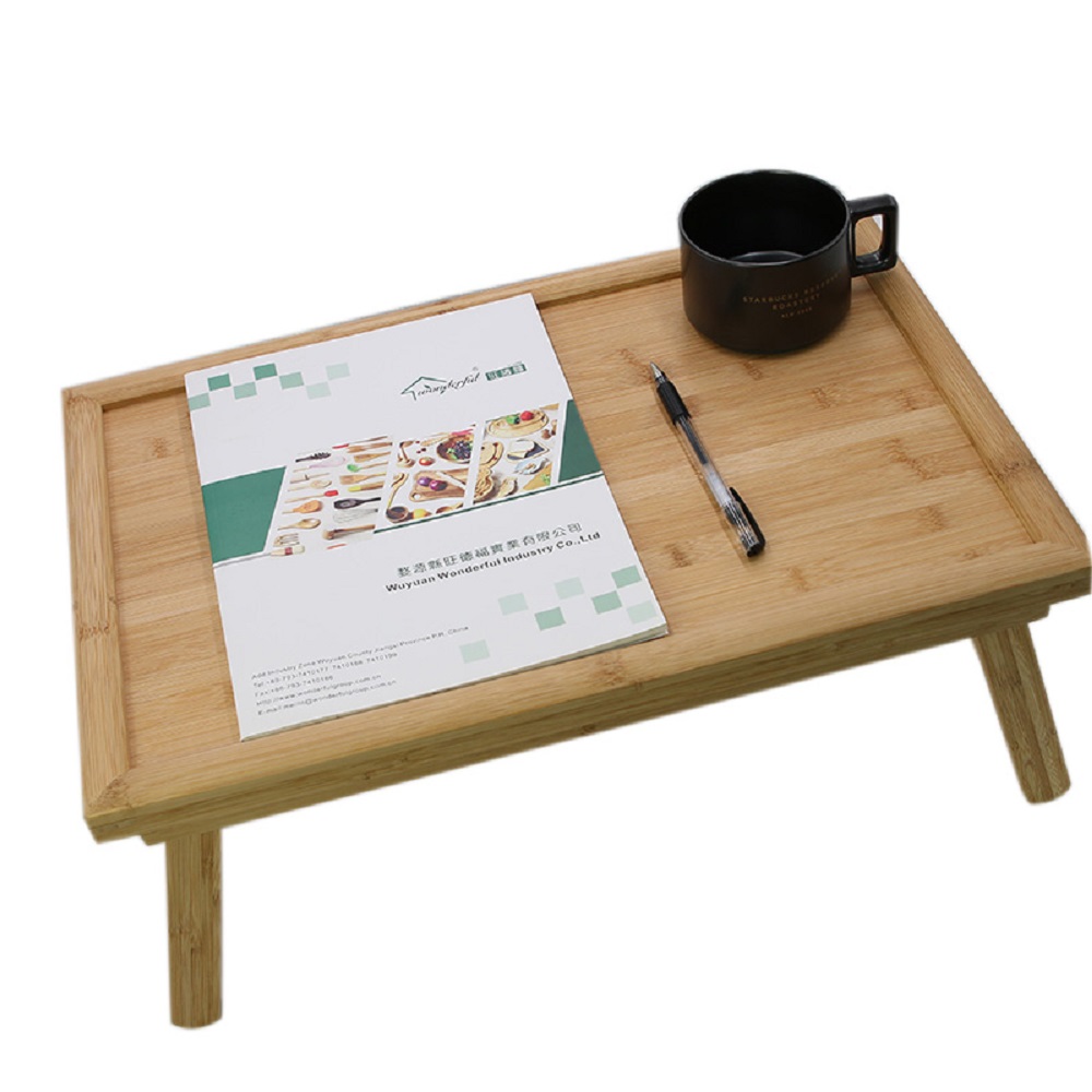 Wholesale Multifunctional Folding Portable Bamboo Laptop Table Bed Small Computer Desk