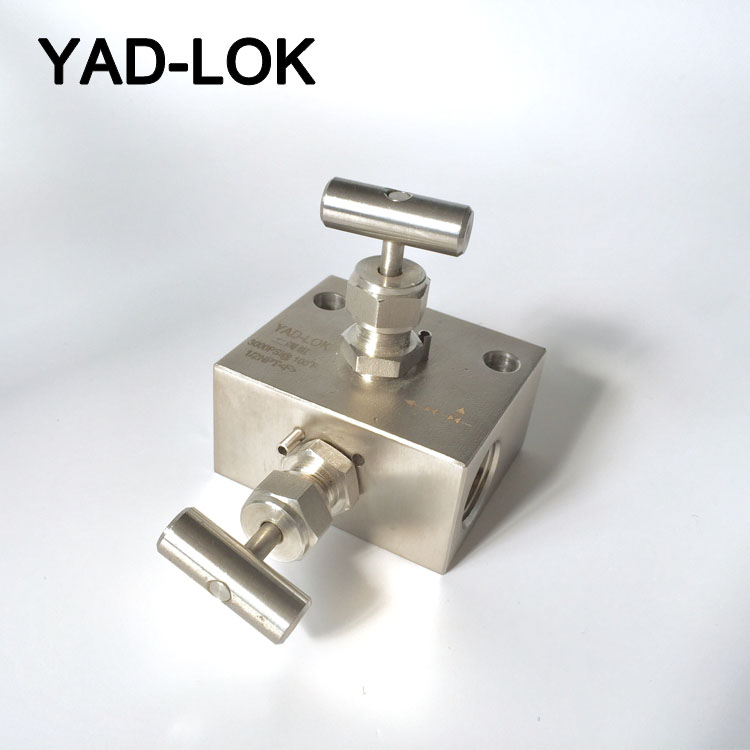YAD-LOK низкая цена, обычные 1/4 дюймовые Игольчатые клапаны, Женская резьба, двухклапанный коллектор для масла