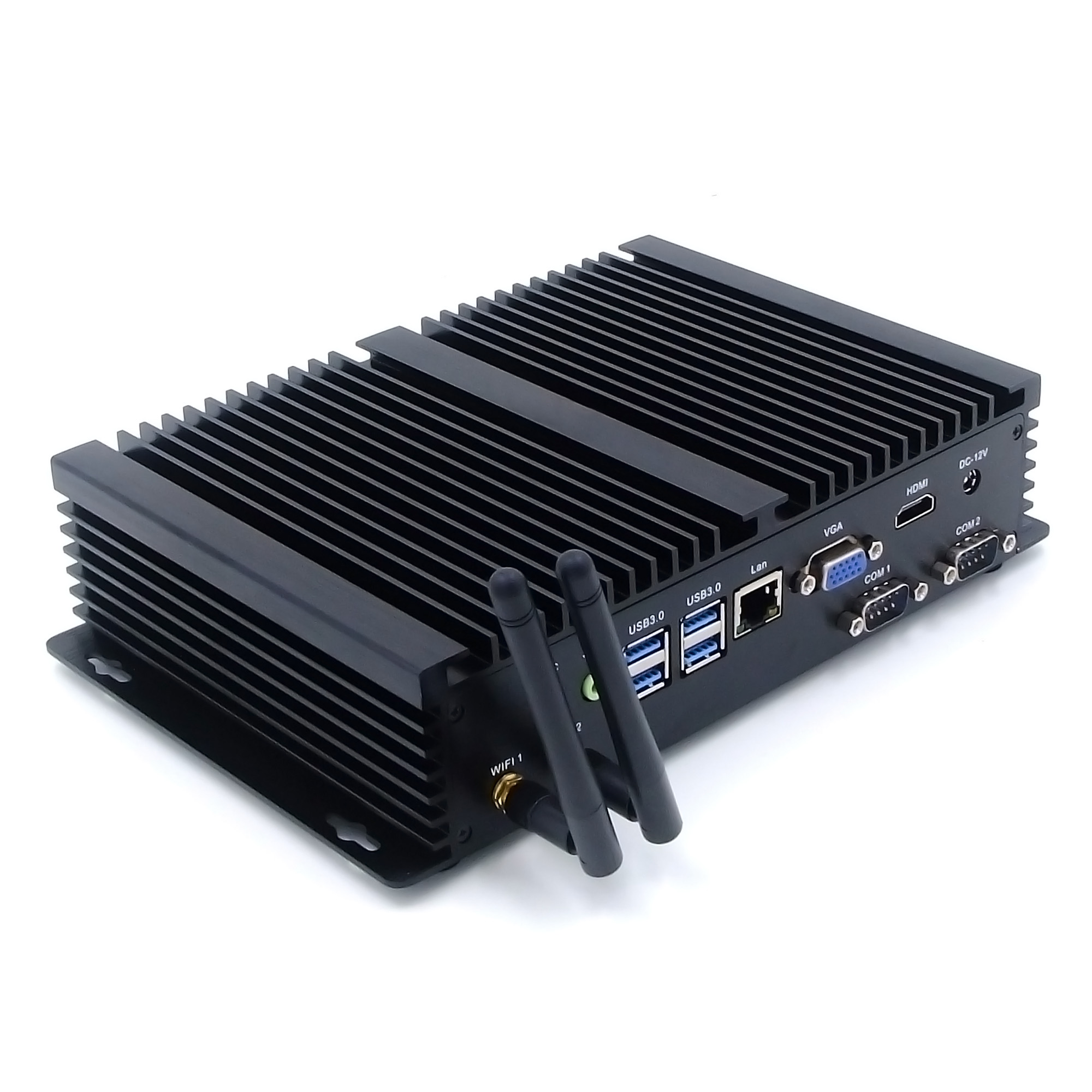 fanless industrial pc i3 i5 7200u 12v low power desktop pc with rs232 oem custom logo dual display wifi