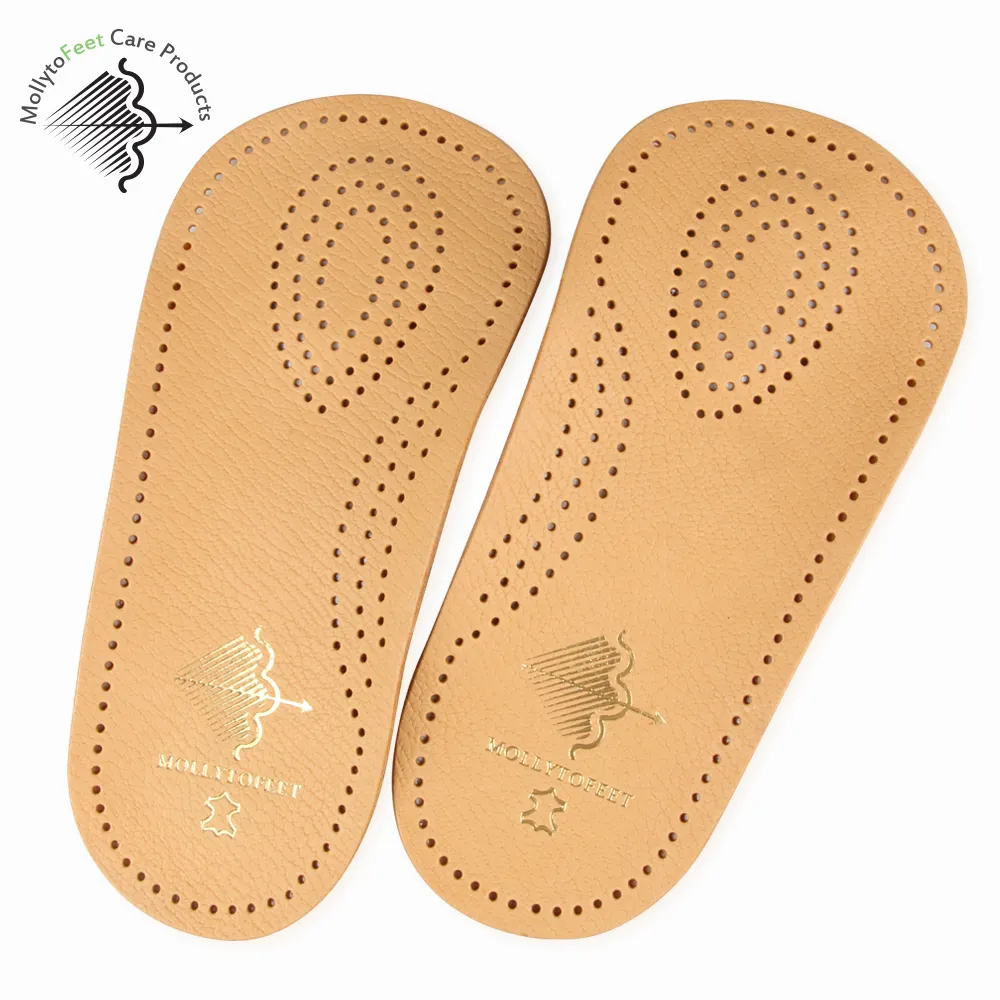 Orthopedic Insoles 2022 New Leather Orthopedic Insoles 3/4 Latex Foam Leather Orthotic Insoles With PU Board For Leather Shoes
