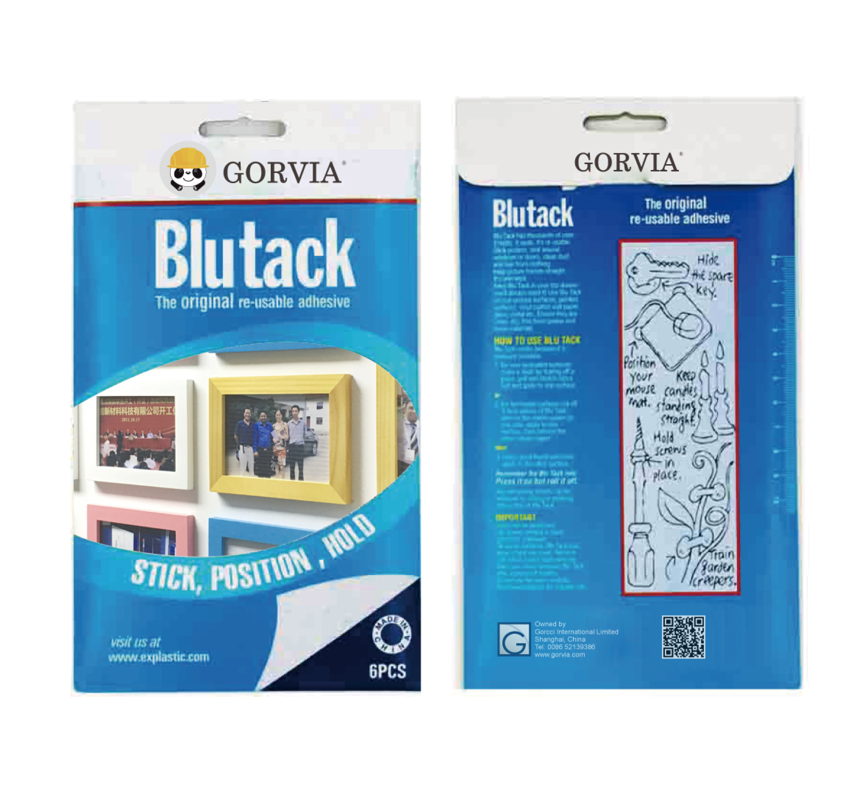 Многоразовая клейкая ручка Blu tack