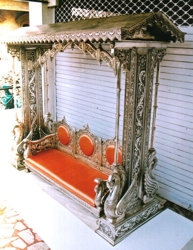 Серебряные индийские свадебные качели (серебряная мебель)