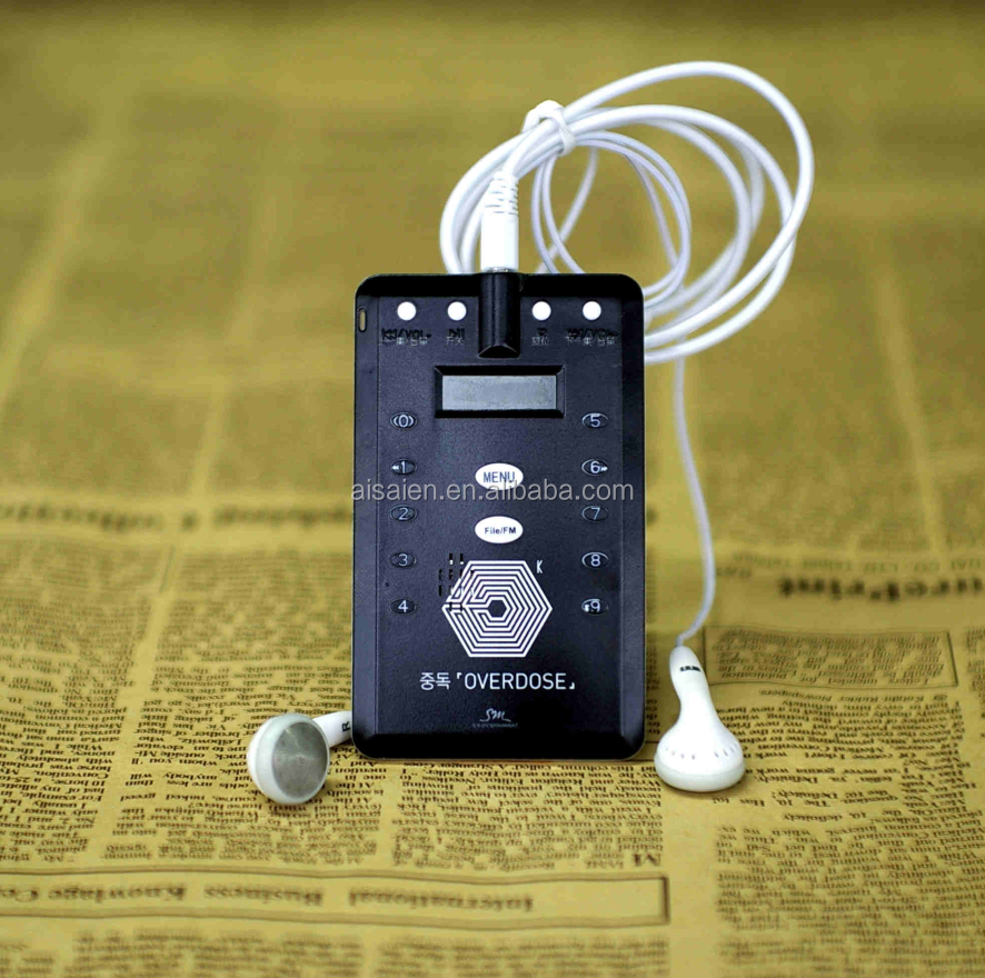 Прямая продажа с завода портативная Кредитная карта ЖК MP3 музыка