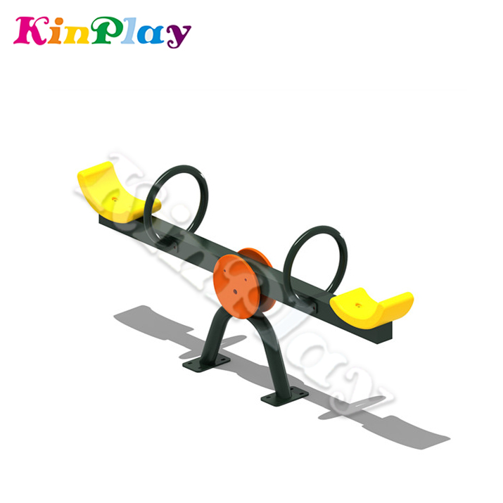 Kinplay Brand Two Seat Simple Plastic Spring Seesaw For Kids