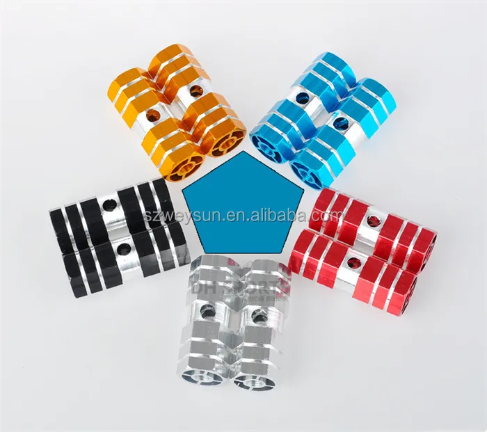 Bicycle Foot Pegs 1 Pair Aluminum Alloy Pegs Bike Cycling Bicycle Rear Stunt Foot Peg Six Axle