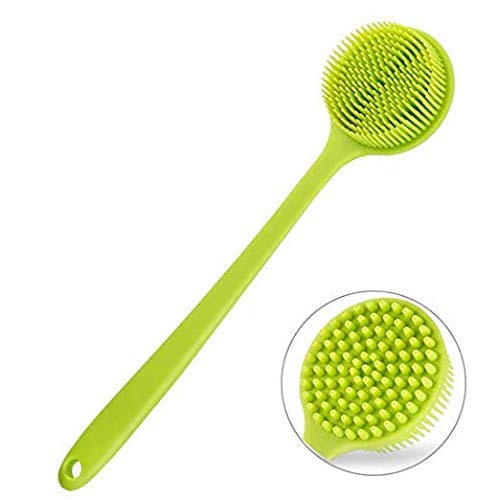 silicone bath shower back body scrubber brush with Long Handle
