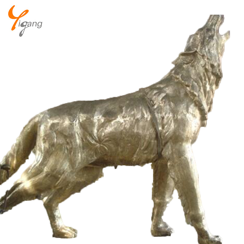 Statue sculpture dire animal wolf bronzestatue