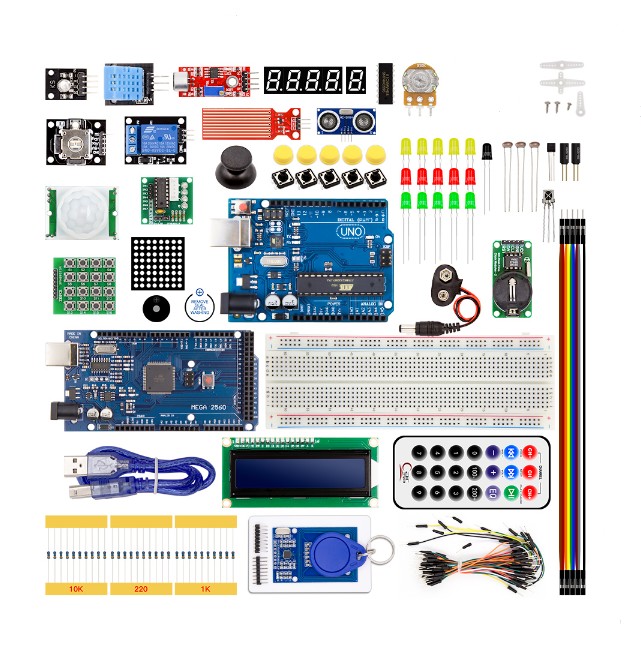Factory Outlet полноценно Mega 2560 Starter Kit Pro-Ject USB провода макет светодиоды ИК-датчиков 5 В для Uno R3