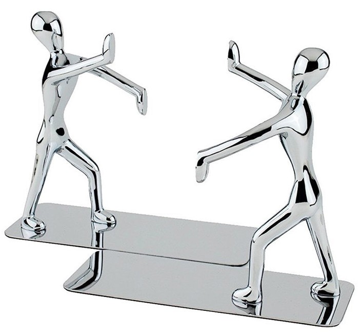 Металлические наборы для книг одна пара из нержавеющей стали Tai Chi Kids Book Stand Железный серебристый дисплей для книг