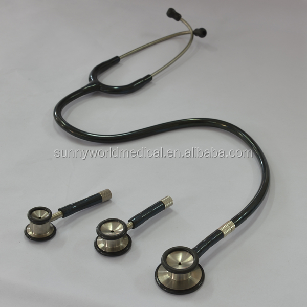 SW-ST19high quality stainless steel dual head stethoscop Stainless steel three head stethoscope and infant dual head stethoscope