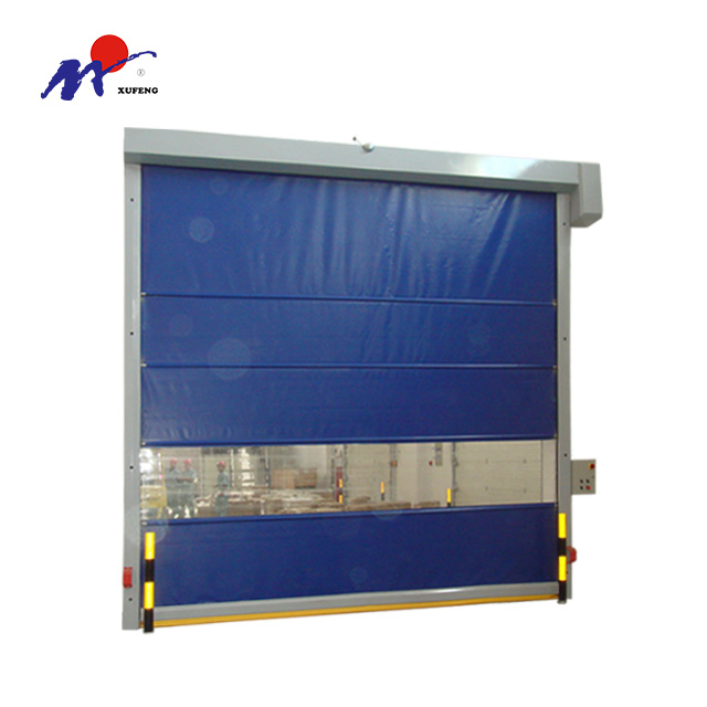 Big warehouse Air shower fabric high speed roller shutter door/pvc roll up doors/automatic fast door