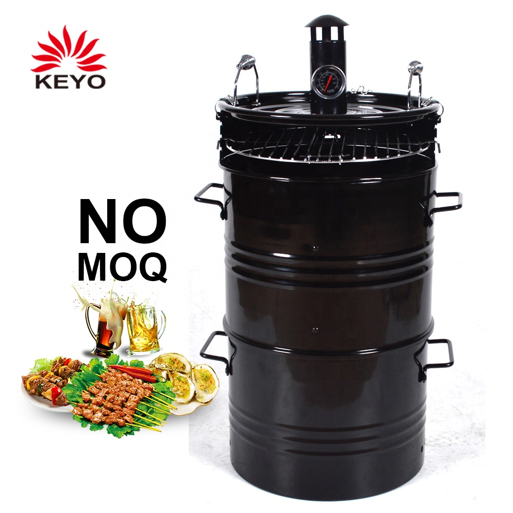 Wholesales 5 In 1 Muti-Function 18 Inch Black Large Vertical Charcoal Smoker BBQ Barrel Grills