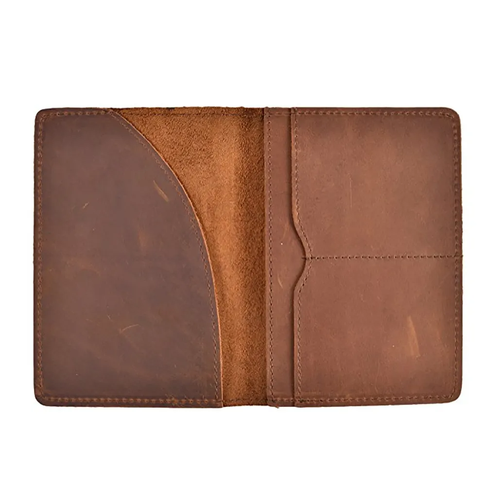 Passport Holder Wallet Cover Passport Case Genuine Crazy Horse Leather
