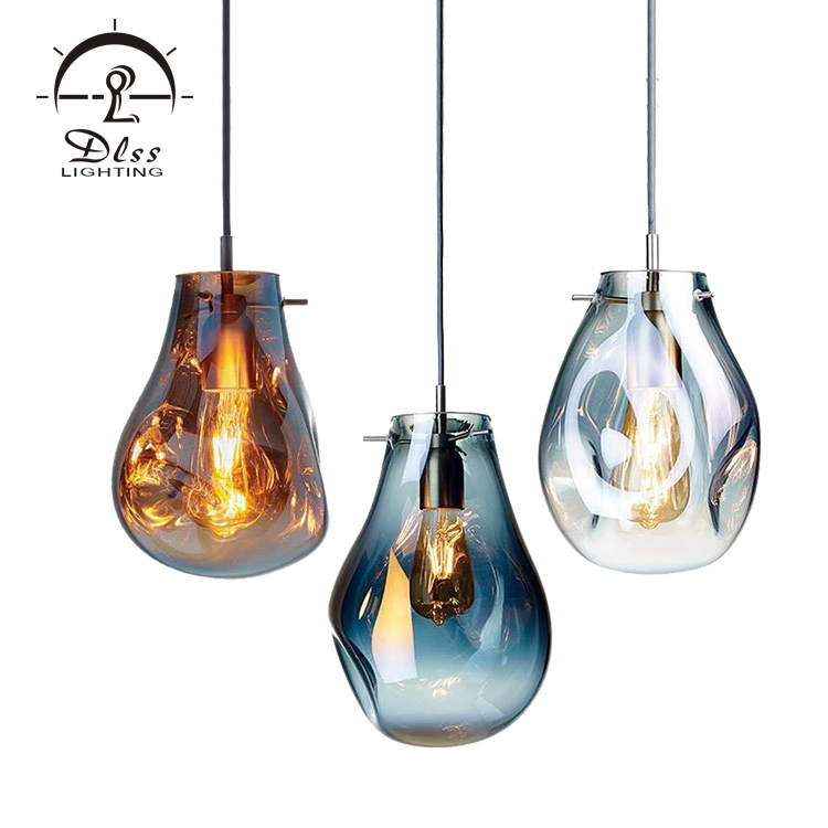 DLSSLIGHTING поставщик декоративных подвесных цветных стеклянных люстр и подвесных светильников неправильной формы для помещений в отеле