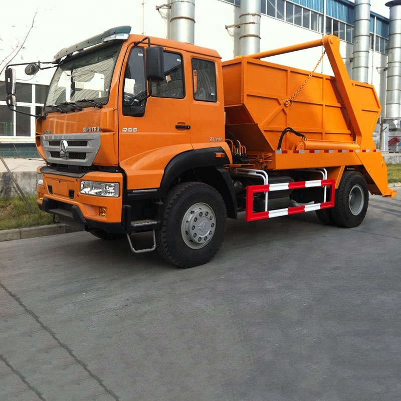 Мусорный погрузчик с раздвижным кузовом, мусоровоз с поворотным рычагом для продажи