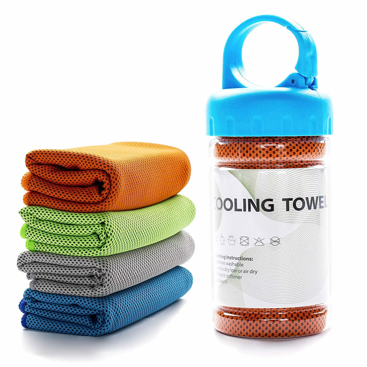 Custom Logo Printed PVA Fabric Ice Cool Material Fitness Cooling Towel