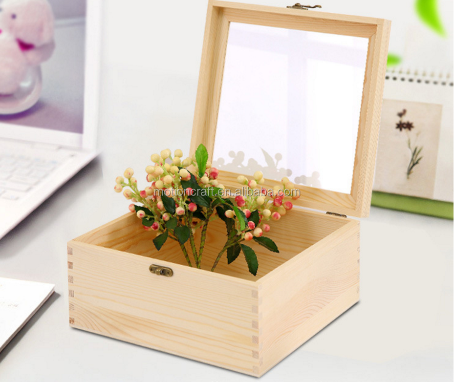 Оптовая продажа деревянный цветок кашпо box12 * 12*8 см